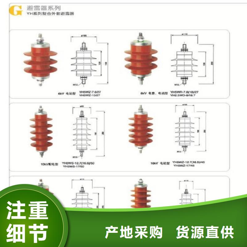 复合绝缘氧化锌避雷器YH10WZ-51/134G【羿振电气】