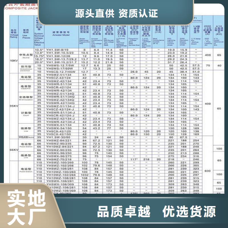 避雷器YH10W1-204/532GY.