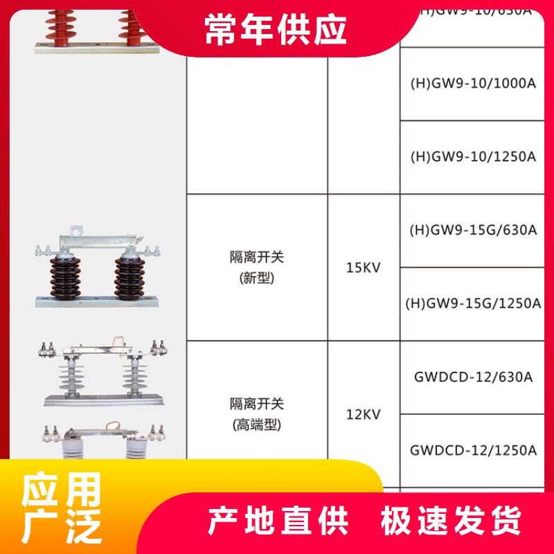 单极隔离开关GW9-10/200A库存充足