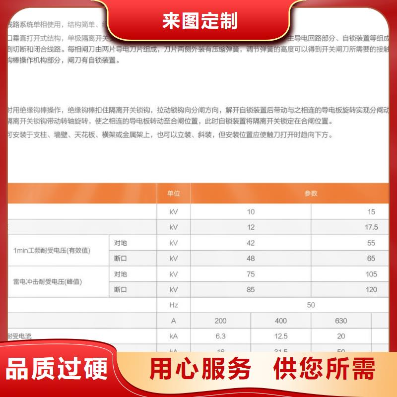 【单极隔离开关】GHW9-24/1250