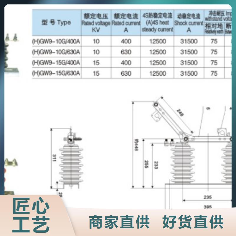 【隔离开关】HGW9-10KV/630A