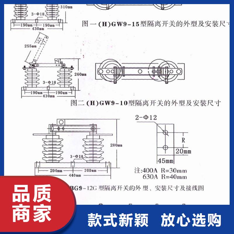 品牌【羿振电气】10KV单级隔离开关HGW9-12/1000隔离刀闸生产厂家