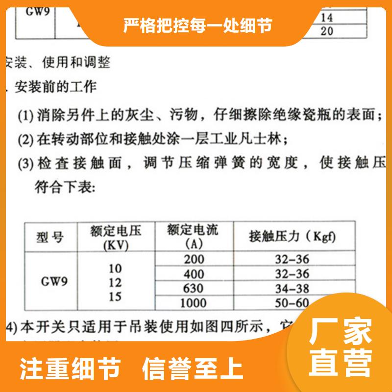 户外高压隔离开关HGW1-10KV/400A