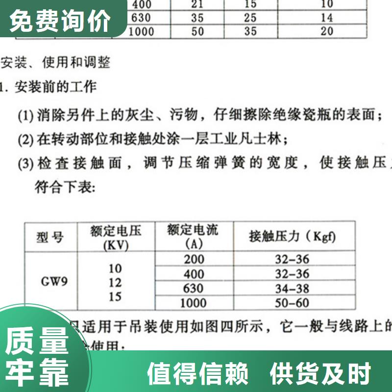 高压隔离开关：FGW9-12/630A库存充足