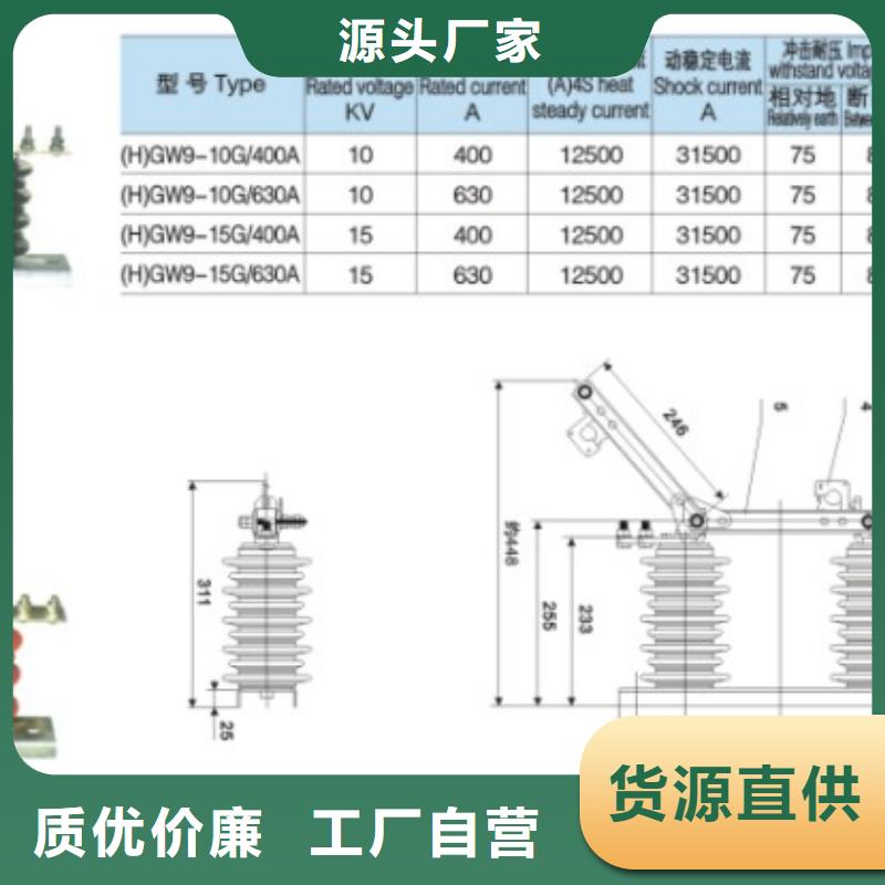 高压隔离开关HGW9-10W/400A