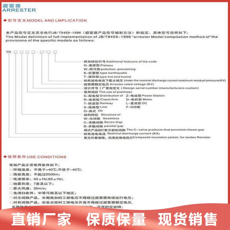 品牌：【羿振电力】避雷器YH5W-54/130W