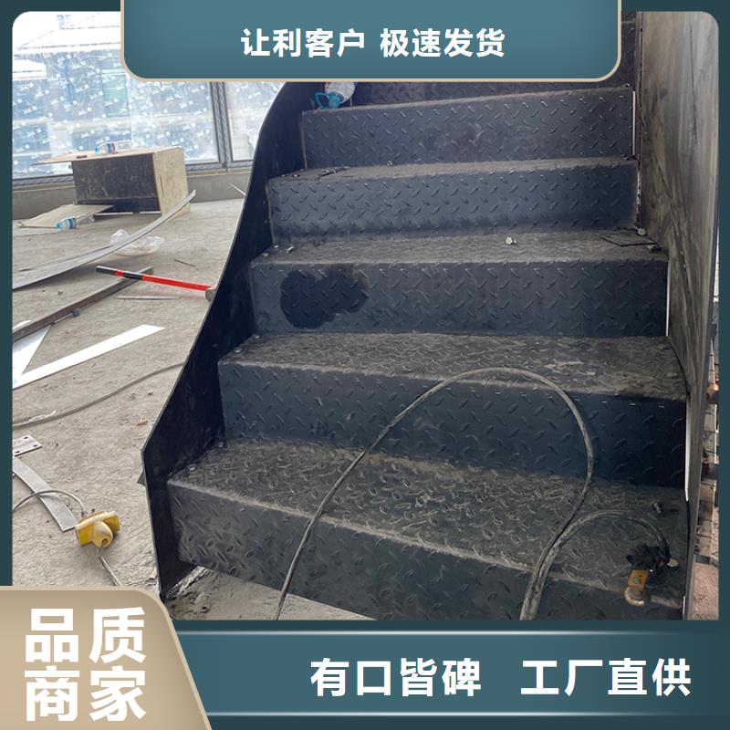<宇通>临沧钢结构玻璃扶手楼梯可加灯带