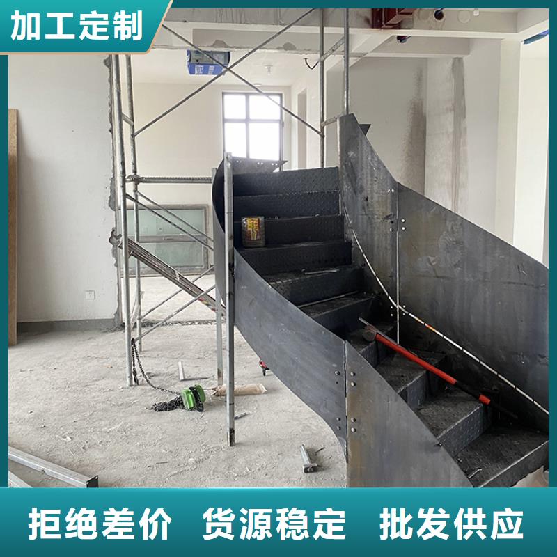 天津钢结构玻璃扶手楼梯安装施工简单_产品案例