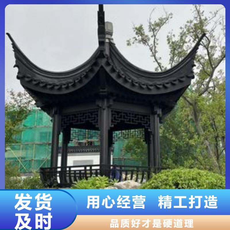 铝代木仿古建筑来厂考察